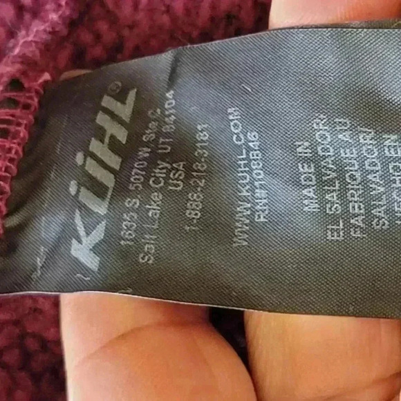 Kuhl Sweatshirt Womens Medium Purple Fleece Pullover 1/4 Snap Avalon Sweater - Picture 5 of 10